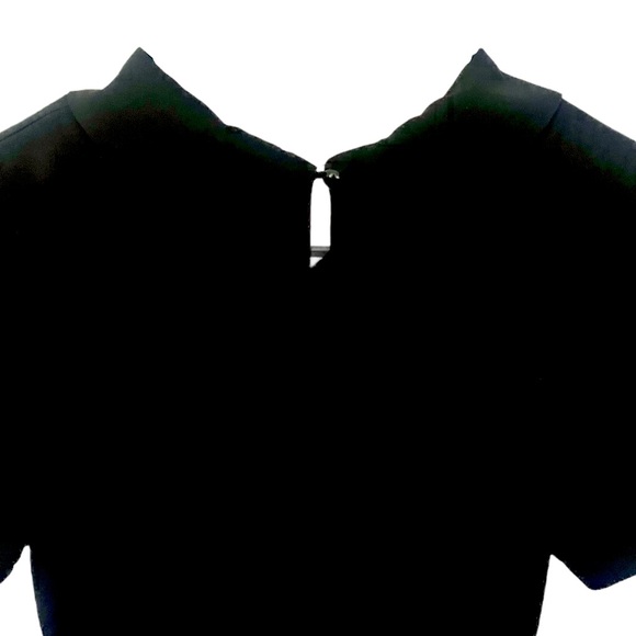 Smak Parlour Black Collared Sheer Sleeve Blouse - Picture 2 of 4